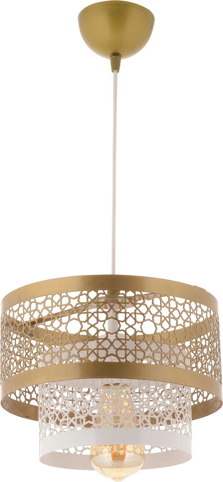 Llambë tavani Opviq Harold, e bardhë dhe ari Llambë tavani Opviq Harold, e bardhë dhe ari