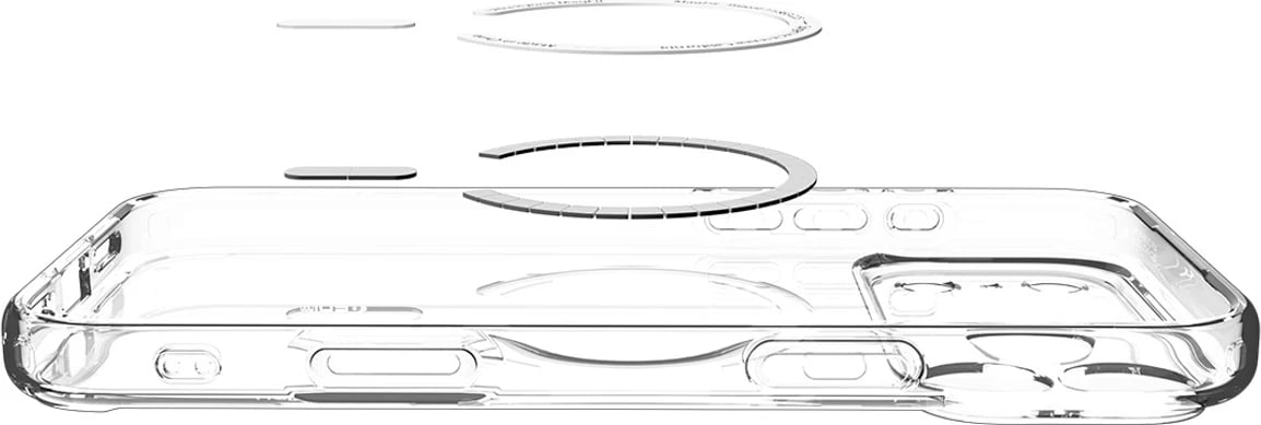 Mbështjellës Spigen Ultra Hybrid MagSafe për iPhone 17 Pro Max, TPU+PC, me MagSafe, me Air Cushion, Transparent Gold