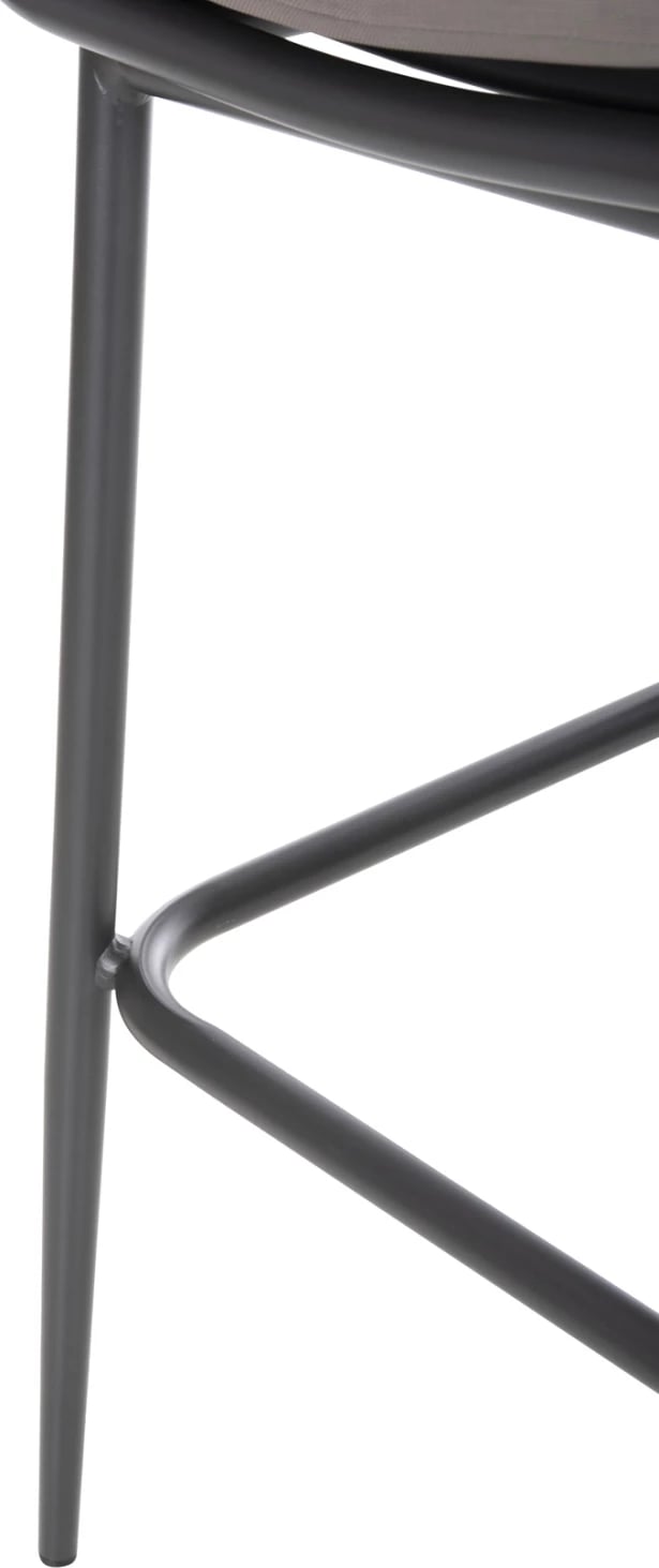 Karrige për bar, kornizë alumini, ngjyrë gri e errët, litar kafe, 50x50x103cm, FH5862.01