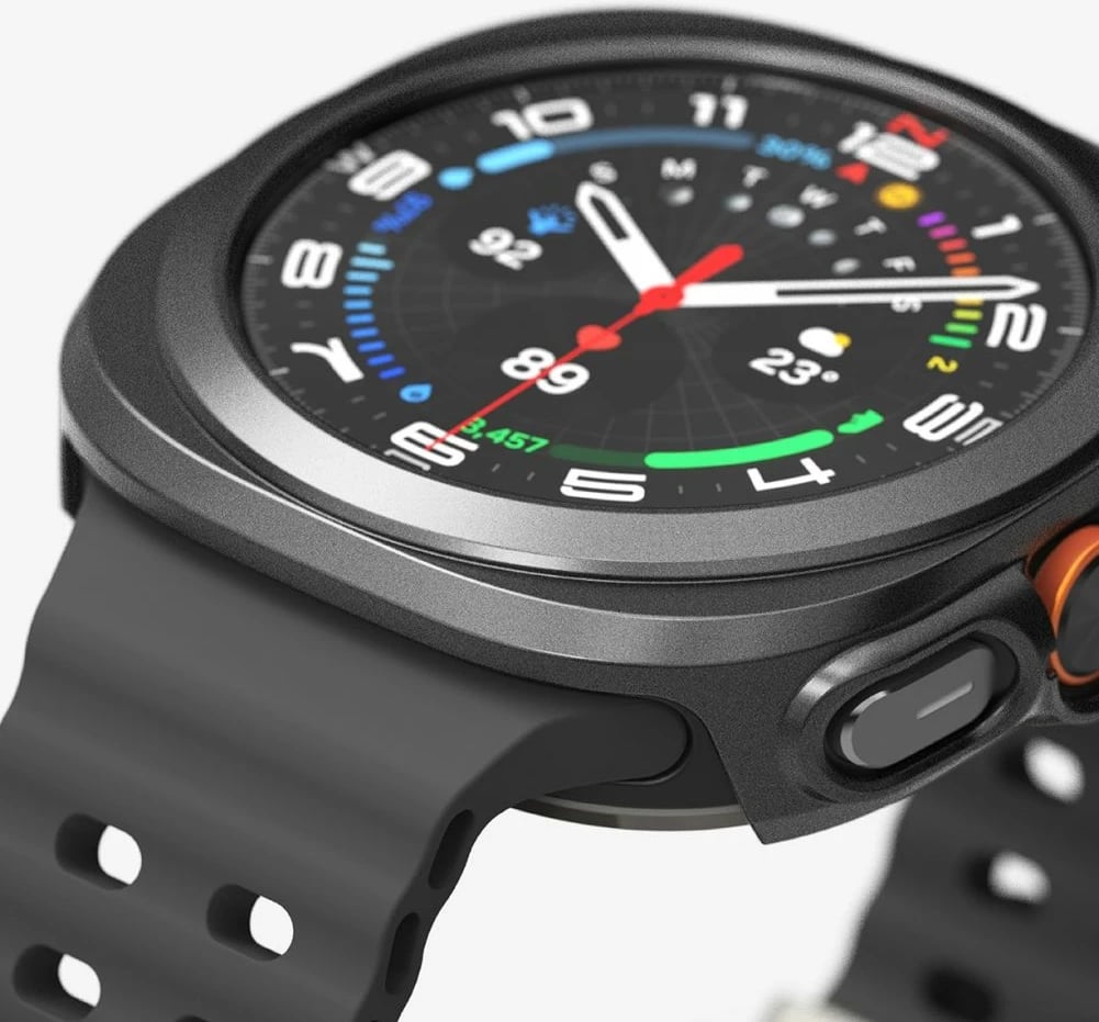 Mbështjellës + xham i temperuar Ringke për Samsung Galaxy Watch Ultra 47mm, Zi, set Mbështjellës + xham i temperuar Ringke për Samsung Galaxy Watch Ultra 47mm, Zi, set