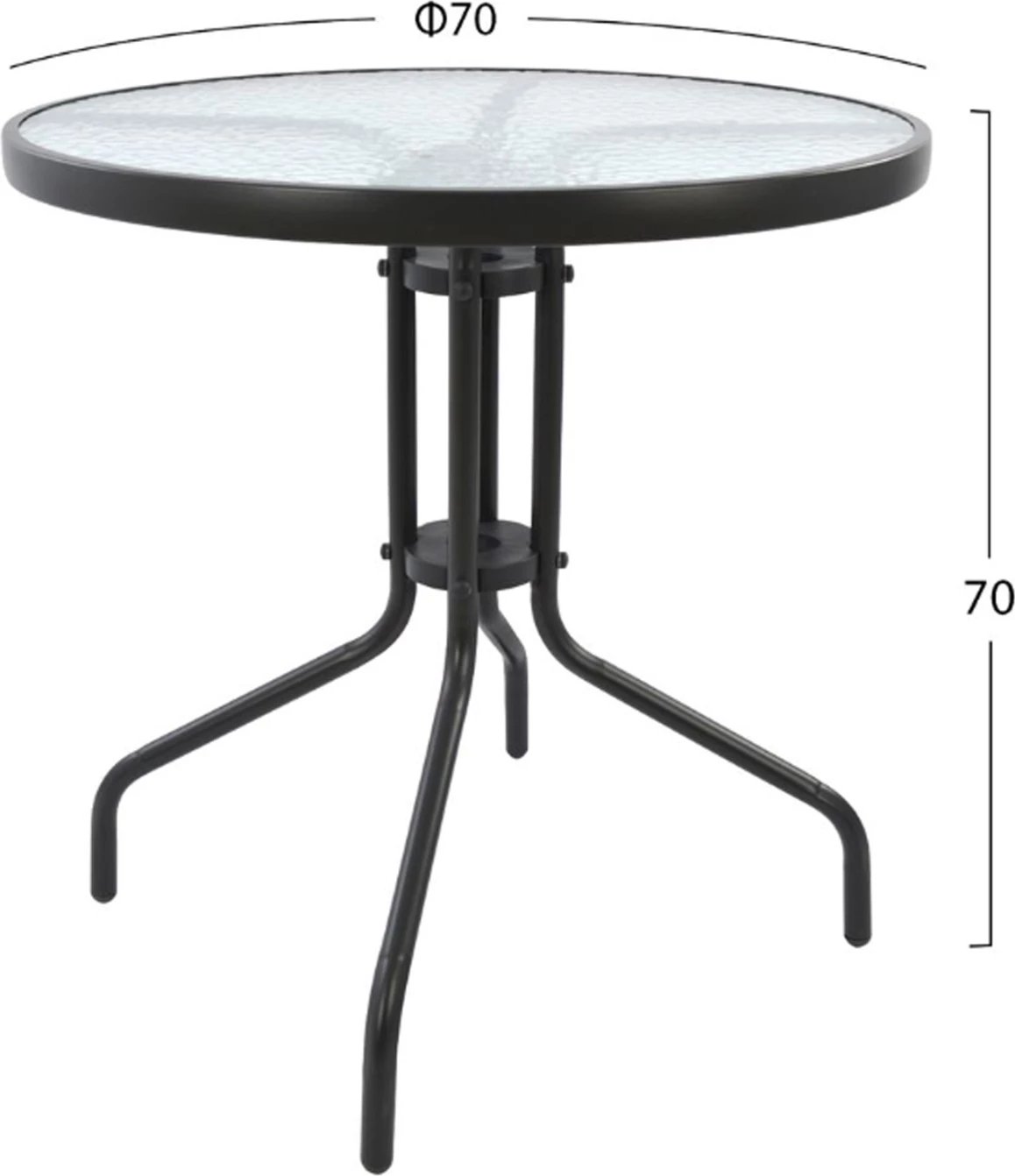 Set për jashtë 3 pjesë, FH10711, metal gri, xham sigurie, tekstilene gri