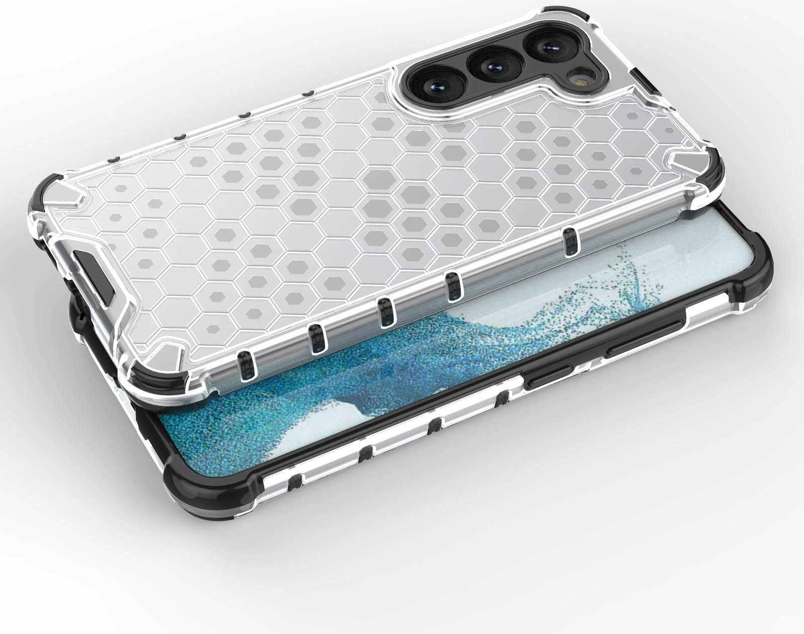 Mbështjellës Hurtel Honeycomb për Samsung Galaxy S23, i zi