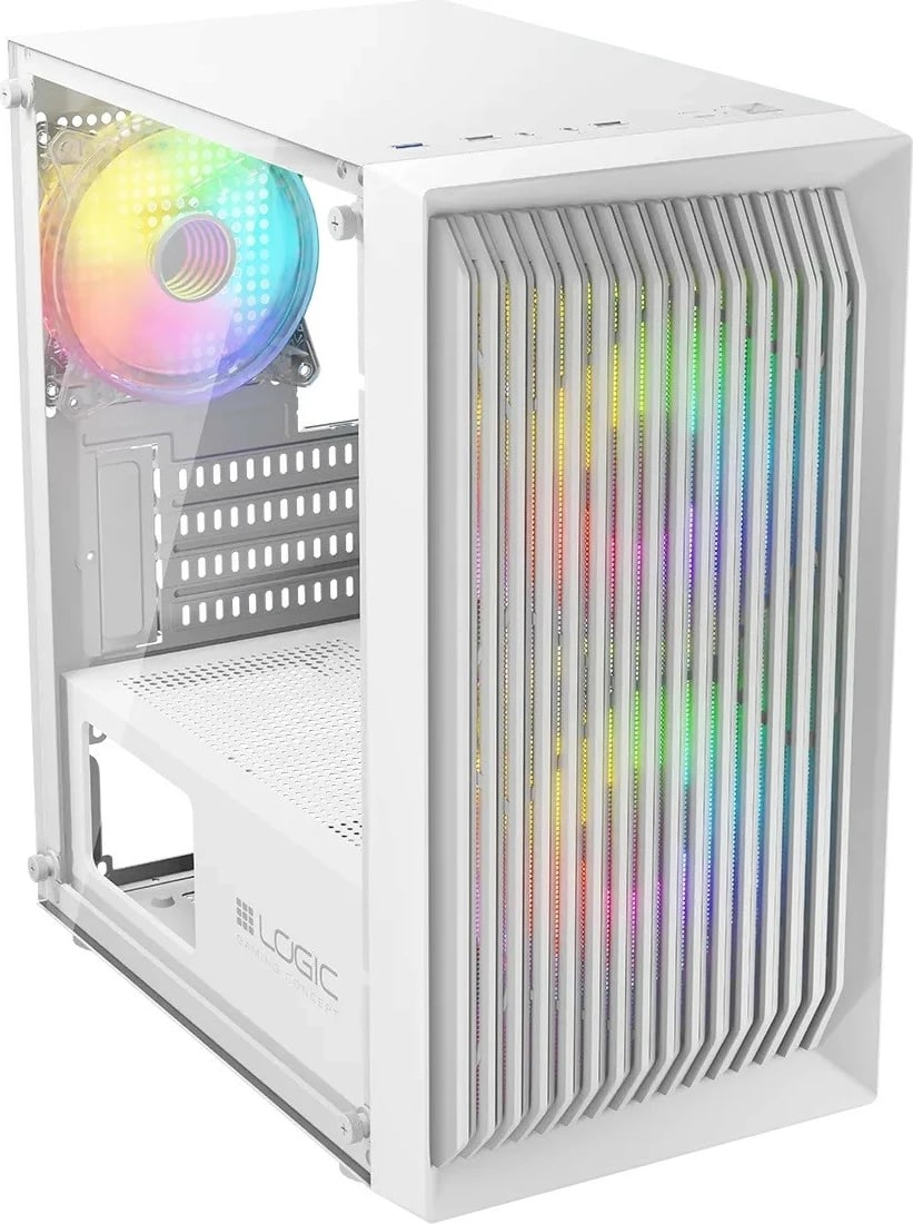 Kasë Logic Concept Atos ARGB Mini, Micro ATX, e bardhë Kasë Logic Concept Atos ARGB Mini, Micro ATX, e bardhë