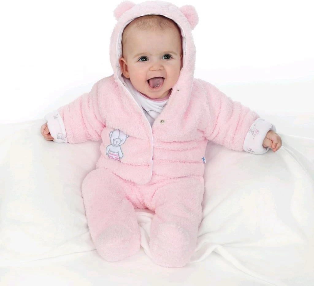 Pallto dimri bebe me kapuç, New Baby Nice Bear, 80 (9-12m), rozë