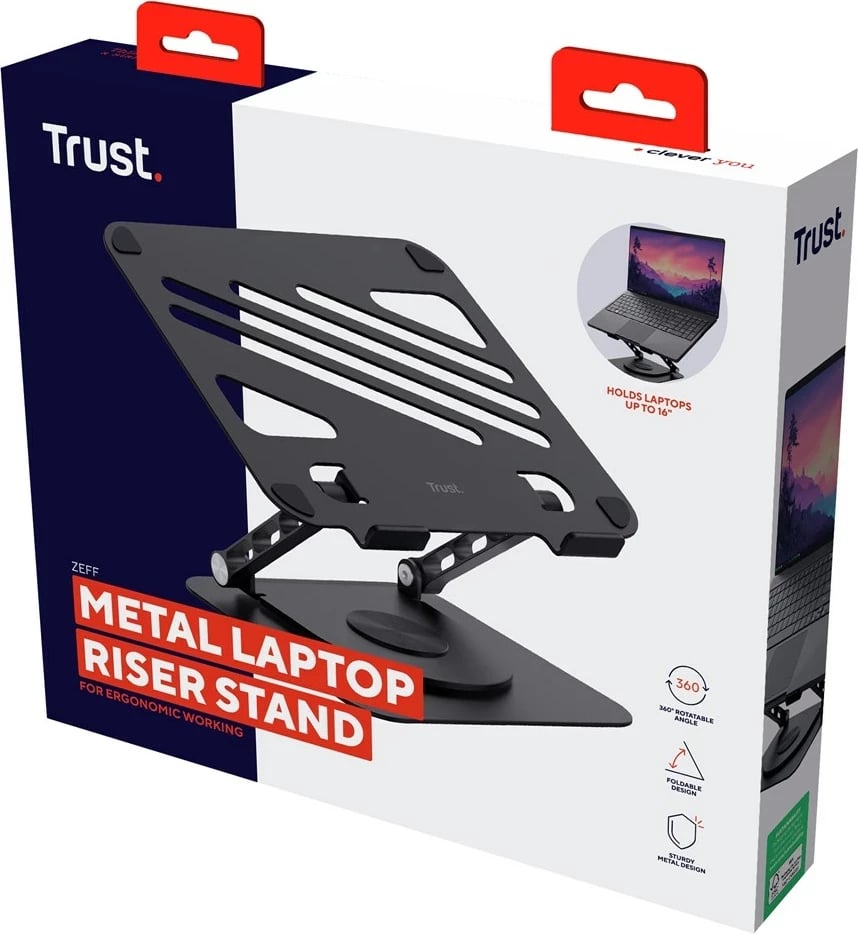 Mbajtës laptopi Trust Zeff, 16", i zi