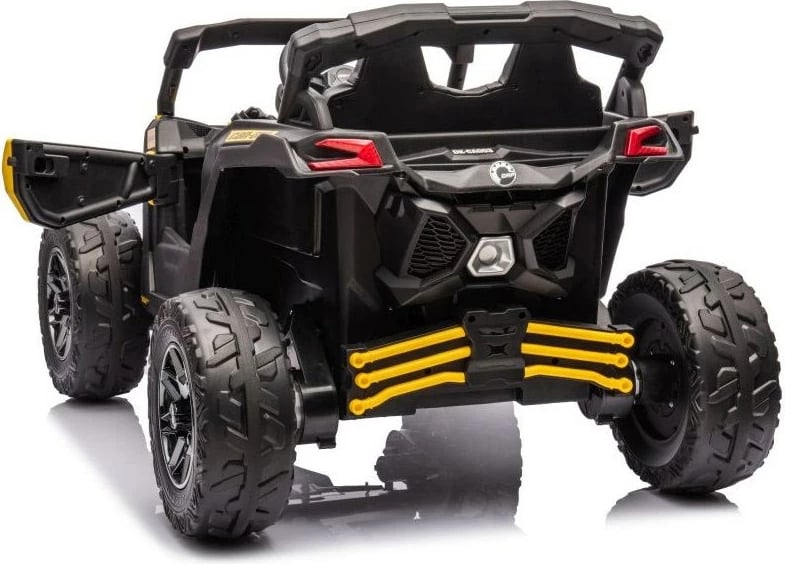 veturë elektrike për fëmijë, BABY MIX, Buggy Hornet, 12V 4.5Ah, 2x25W, MP3/USB/SD/Bluetooth me telekomandë, drita LED, rrota EVA, sedilje lëkure, e verdhë