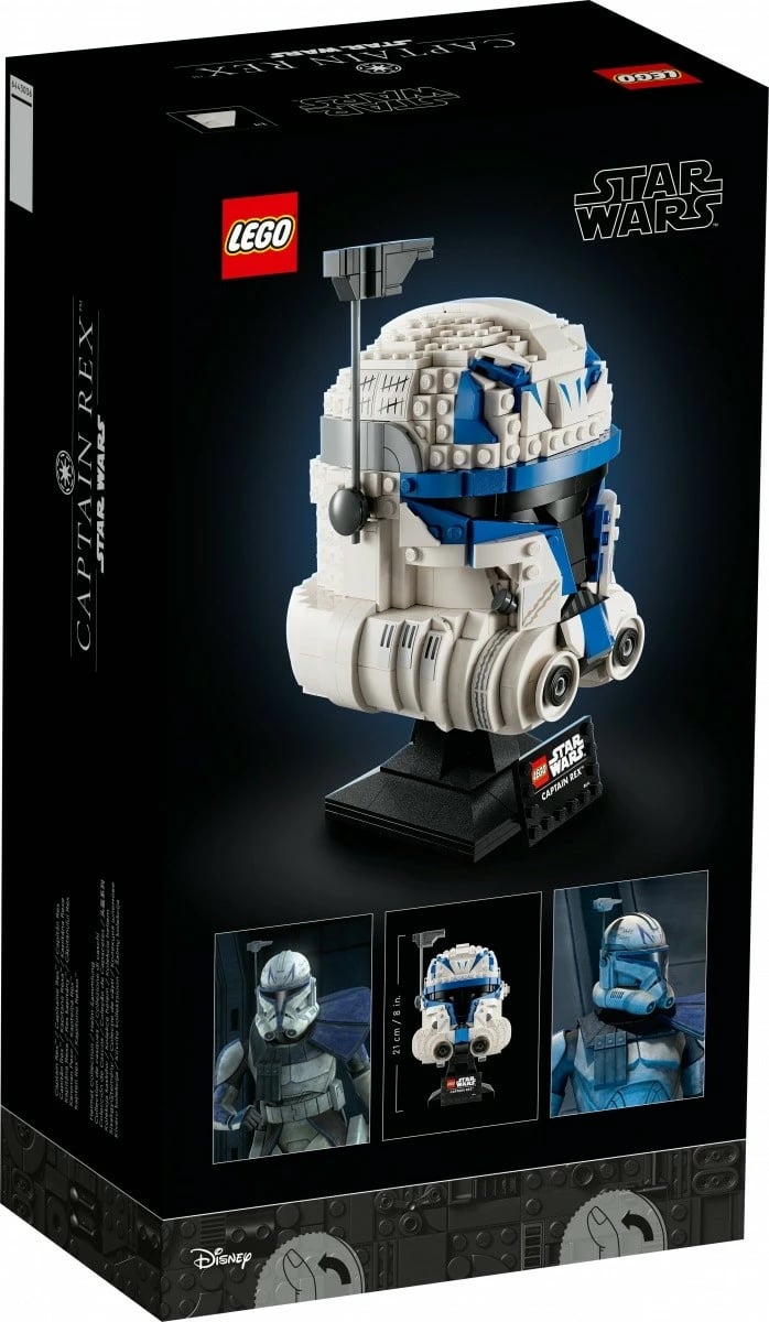 Set ndërtimi LEGO Star Wars Captain Rex Helmet 75349, 854 pjesë, për të rritur
