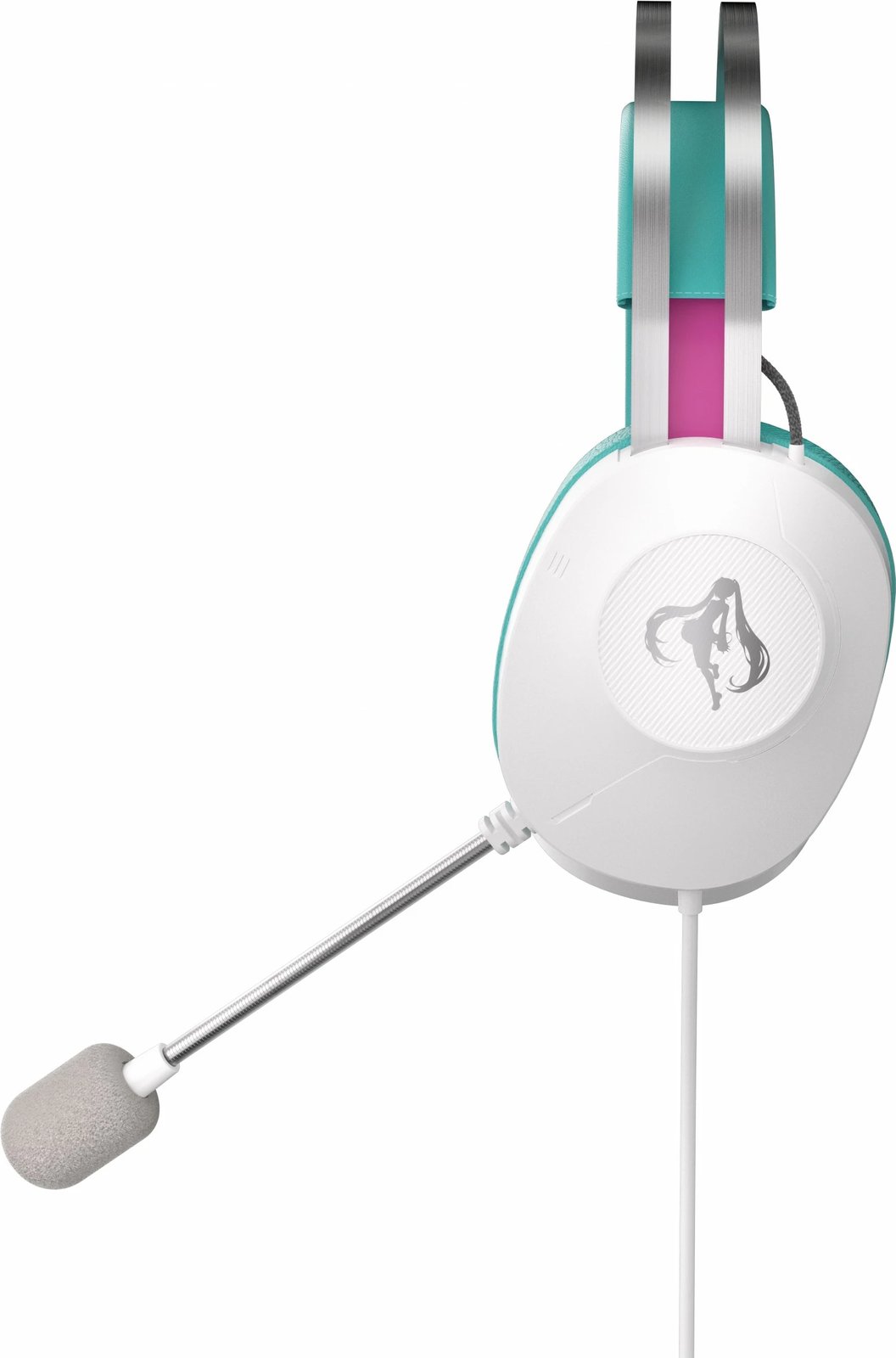 Kufje gaming ASUS TUF Gaming H1 Gen II Hatsune Miku Edition, me mikrofon, për PS5, bardhë/kaltër