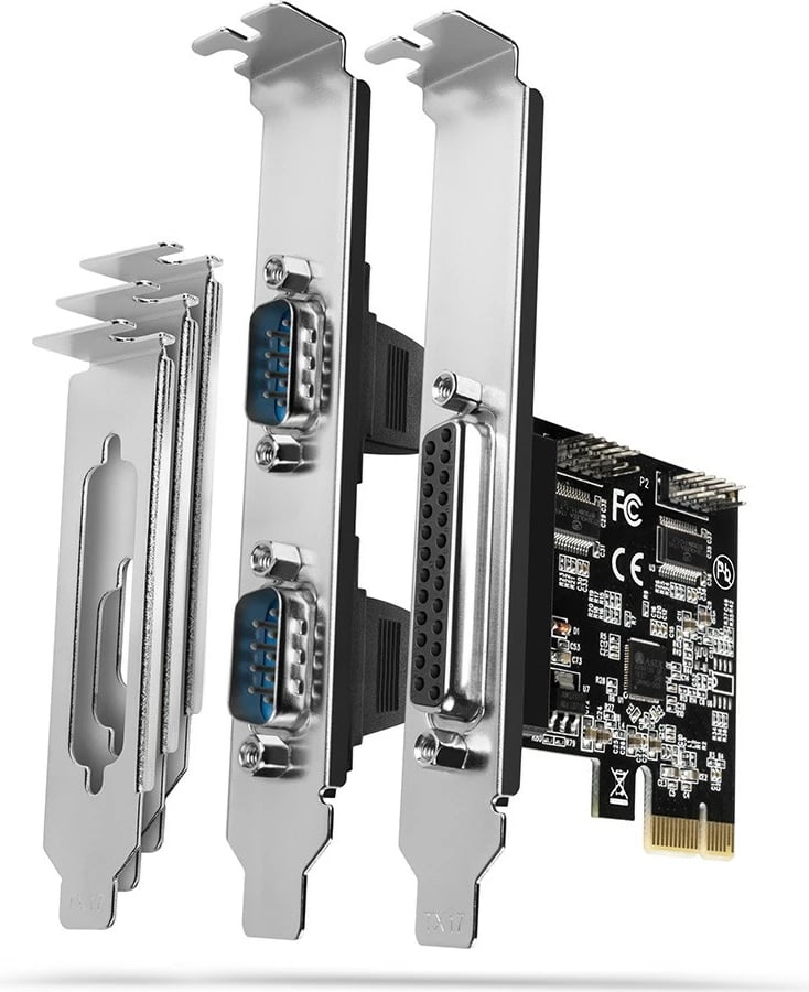 Kartë zgjerimi AXAGON PCEA-PSN, 1x LPT, 2x RS232, PCIe, set me SP & LP