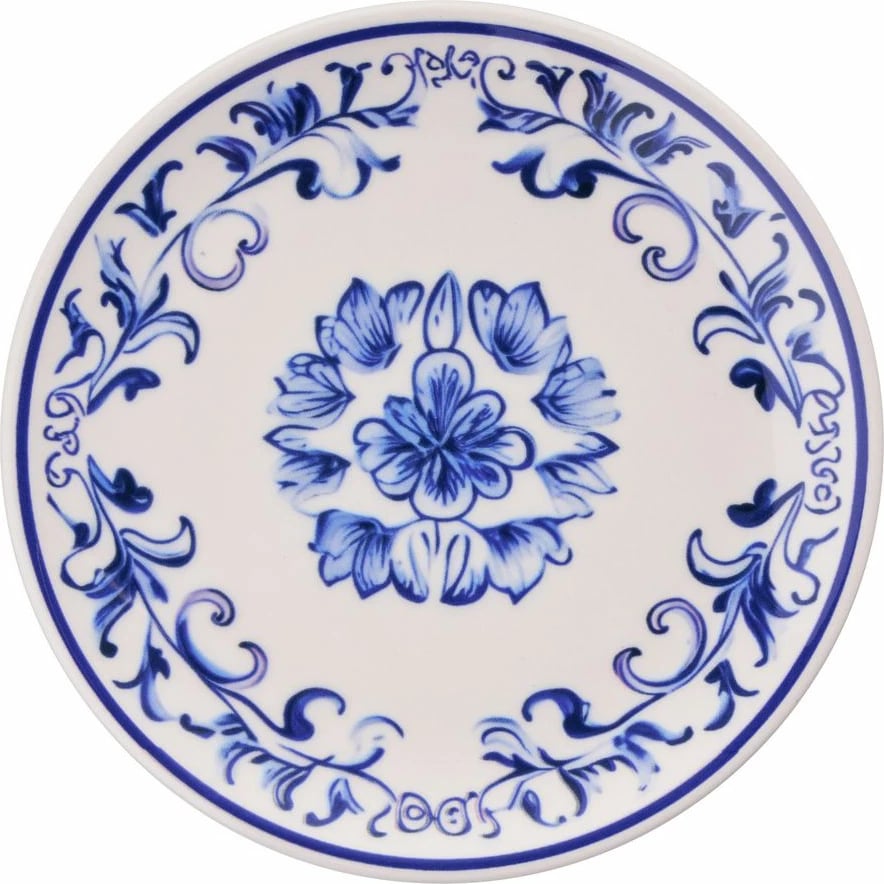 Set pjatash për ëmbëlsira (6 copë), Hermia Concept, lule blu