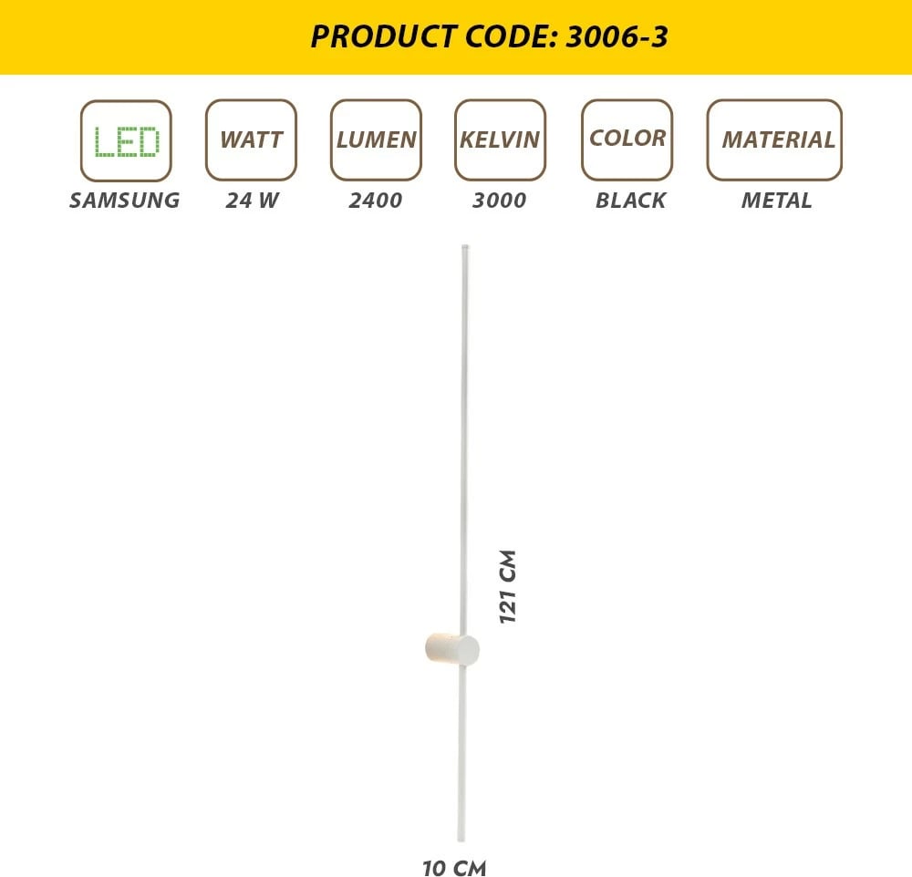 Llambë muri Opviq, L1176, e bardhë