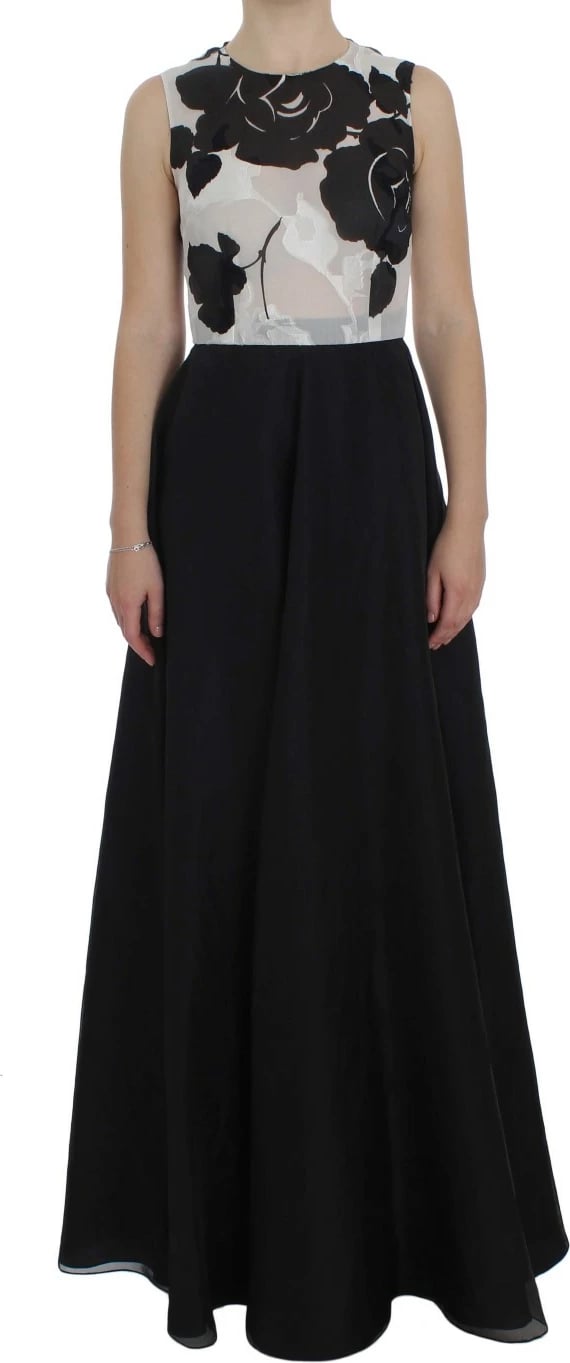 Fustan solemn për femra Dolce & Gabbana, i zi / i bardhë