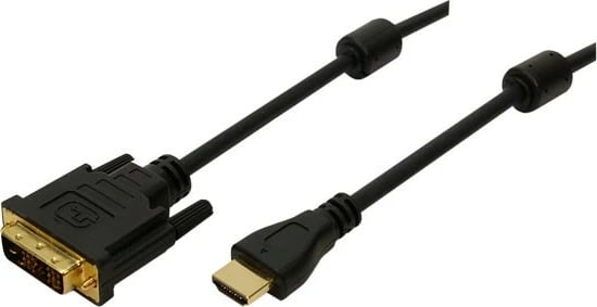 Kabllo HDMI në DVI-D LogiLink 3m, mashkull-mashkull, e zezë