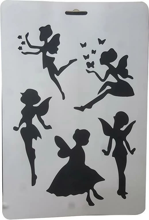 Stencil polipropileni A4 Fairies, NEXT