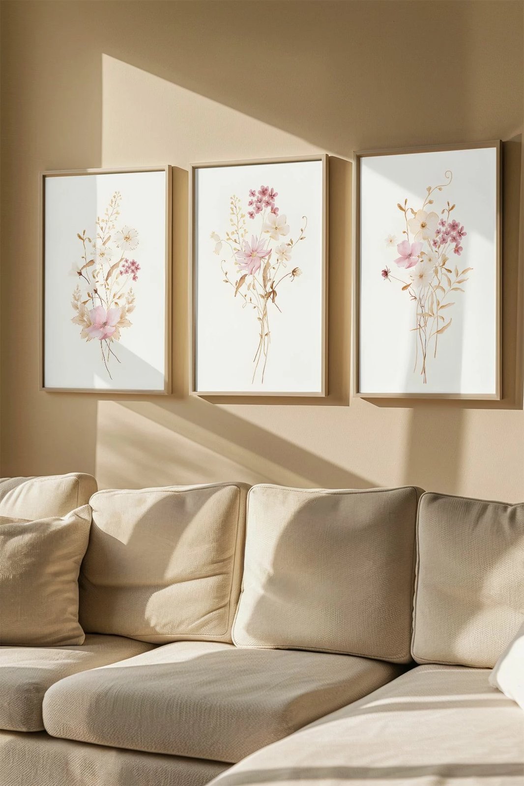 Pikturë dekorative me kornizë (3 pjesë), Wallity, Artvmodel19-Ahsap