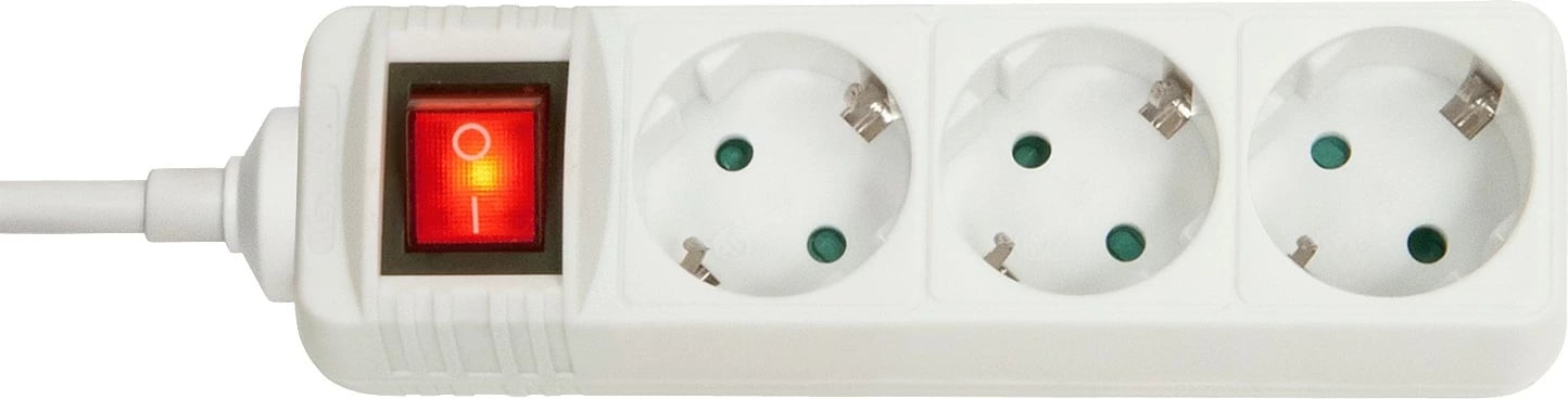 Prizë LINDY 3 Schuko me çelës, e bardhë