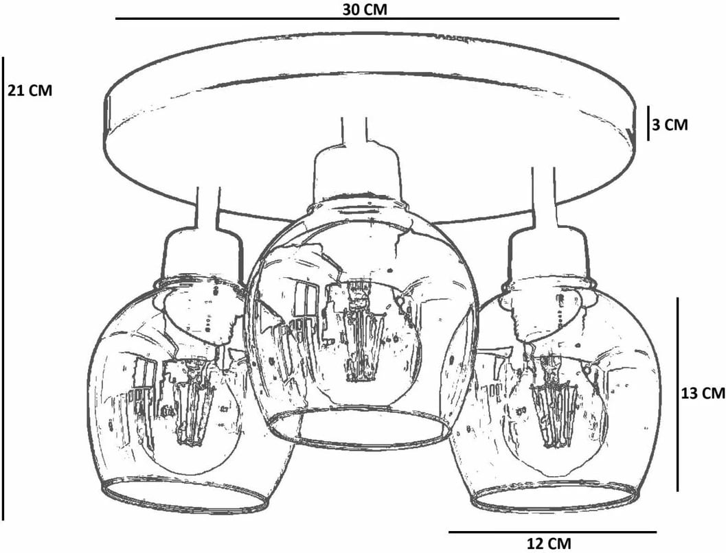 Llambadar Opviq, ngjyrë mjaltë dhe ari, 9018-3