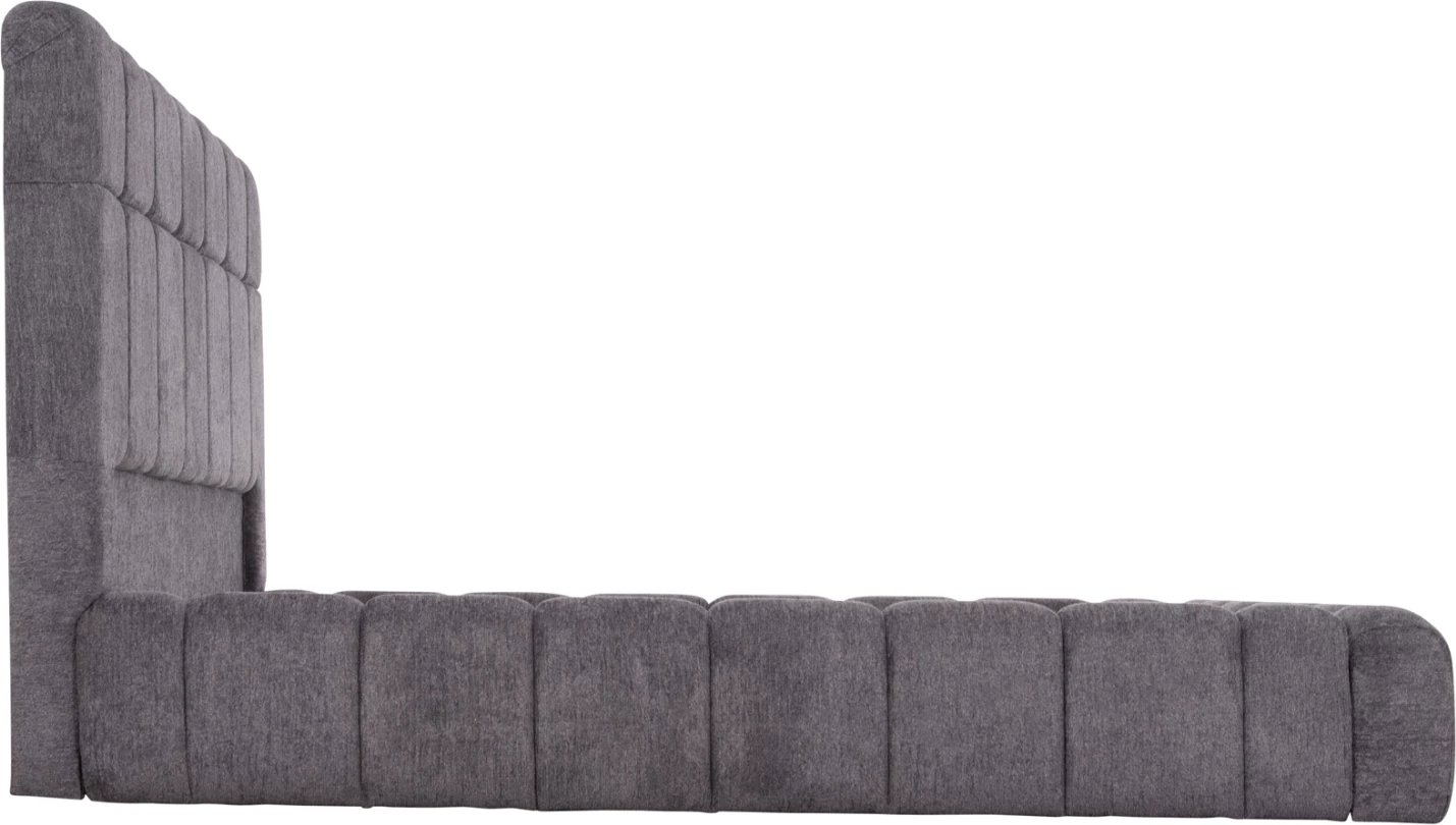 Krevat dopio me hapësirë për depo, stof boucle gri, për dyshek 160x200cm, RAMON FH720.22