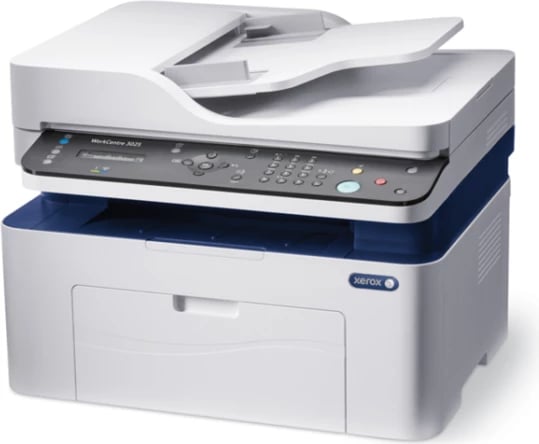 Printer multifunksional lazer XEROX WorkCentre 3025ni A4, bardh/zi, USB/LAN/Wi‑Fi, ADF 40 fletë, bardhë/blu