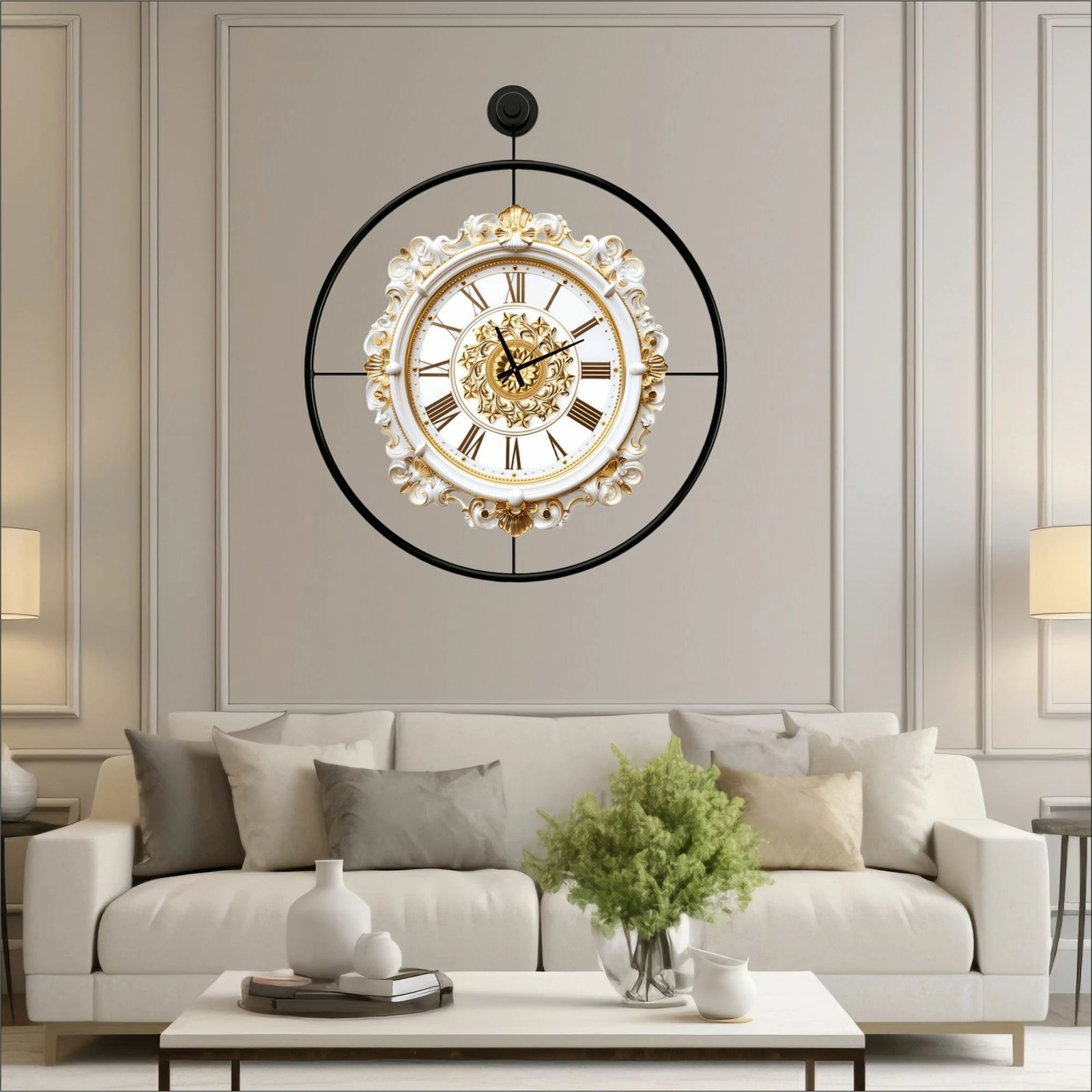 Orë muri dekorative prej metali, Wallity, Mclock-00119