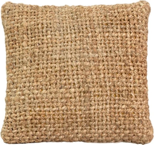 Jastëk Petron Inart prej jute natyrale 45x45x2.5cm
