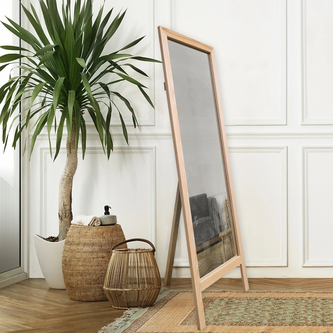 Pasqyrë Cheval, ngjyrë natyrale, Hanah Home