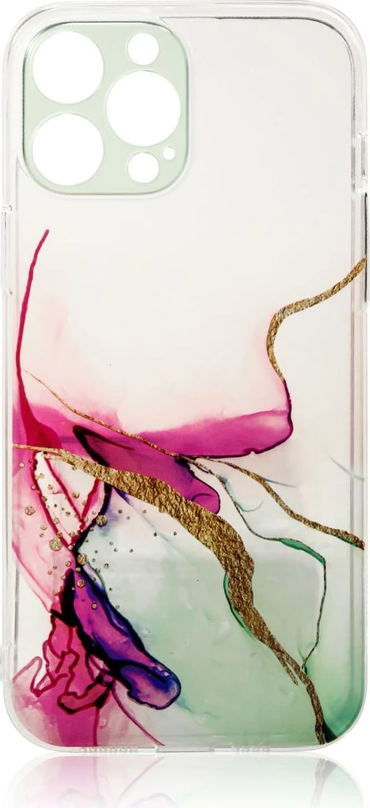 Mbështjellës Hurtel Marble Case për iPhone 12 Pro, TPU, Mint Marble