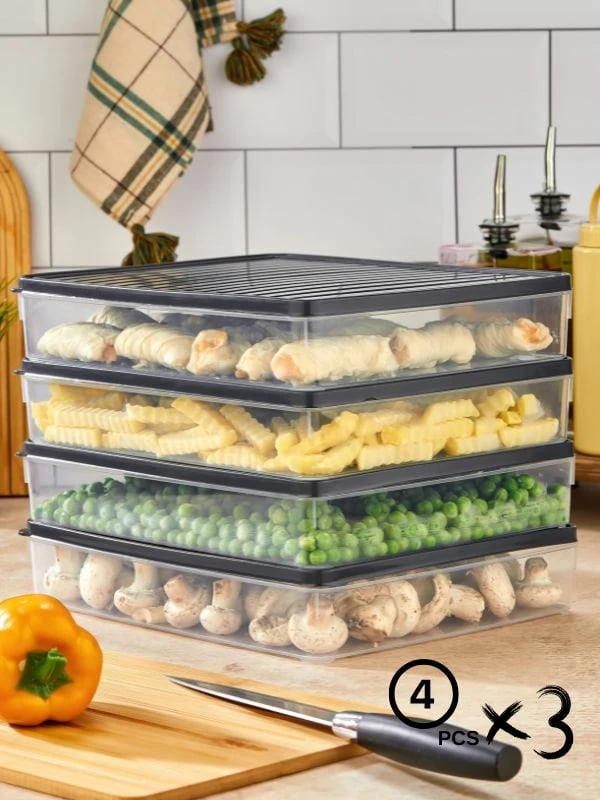 Set kuti për organizim (12 copë), ngjyrë antracit, VITABOX 2.8L