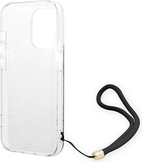 Mbështjellës Guess GUOHCP14XH4STK për iPhone 14 Pro Max 6.7", i fortë, me rrip, i zi
