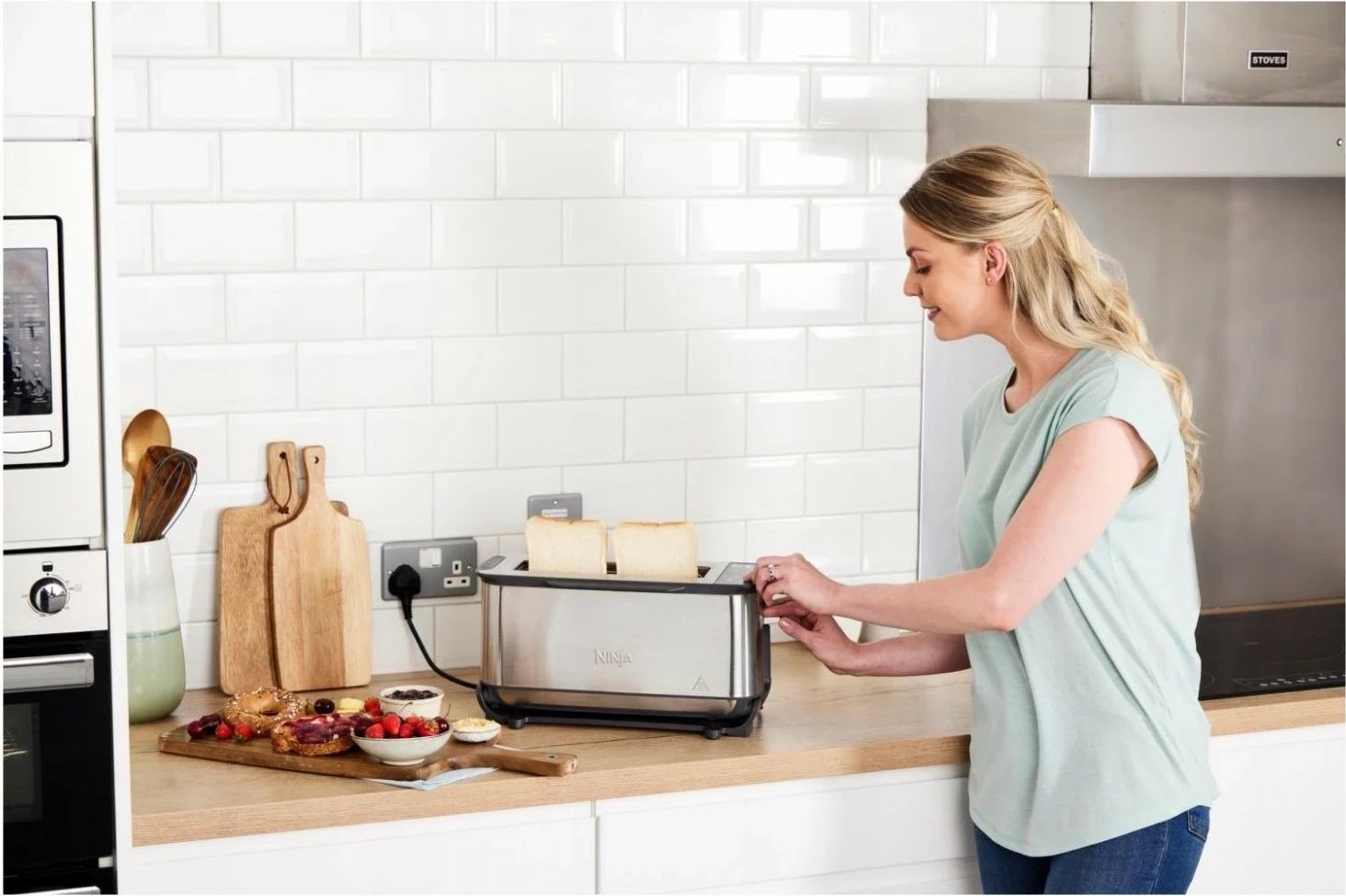 Toster Ninja ST202EU, 32L, inox, 1500W, argjendtë