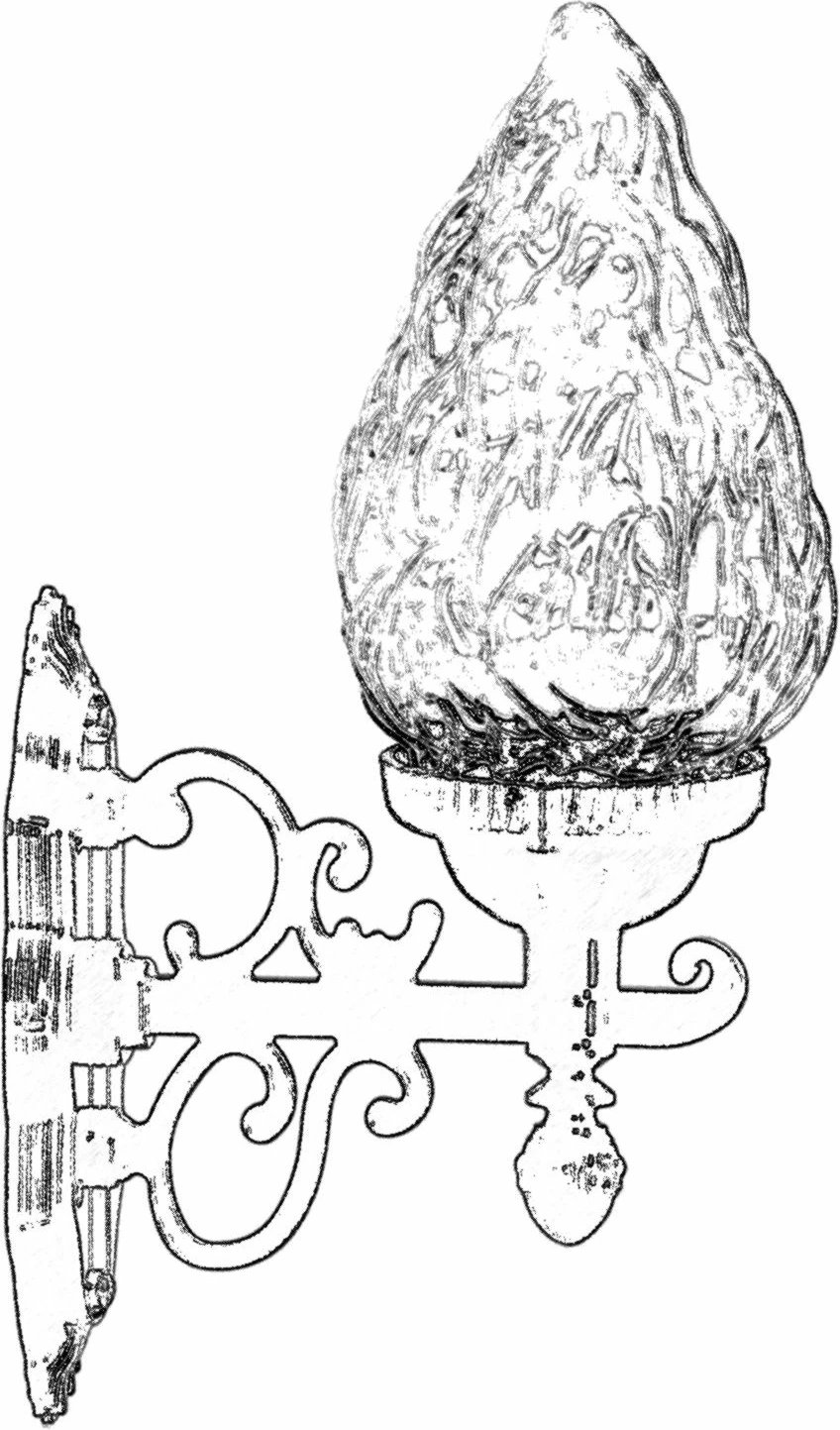 Llambë muri për jashtë Opviq, BAP-68191-1BSY-M1, e zezë