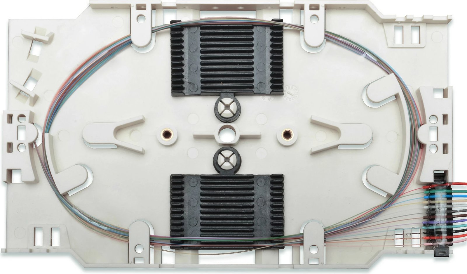 Kasetë fibrash optike Digitus Spleißkassette, 12 Pigtails LC (APC), OS2