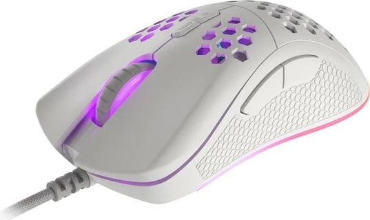 Maus gaming Genesis Krypton 555, 8000 DPI, RGB, i bardhë