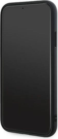 Mbështjellës Karl Lagerfeld Diagonal Quilted Script për iPhone 11/XR, i zi