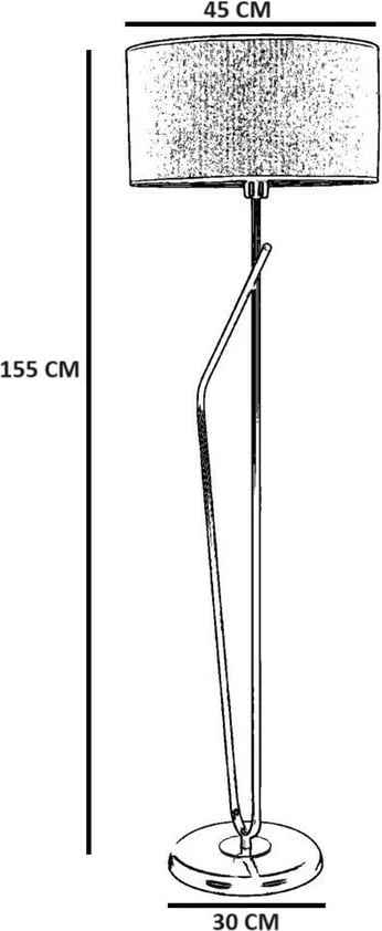 Llambë dyshemeje Opviq, ngjyrë lisi dhe e zezë, 8824-6