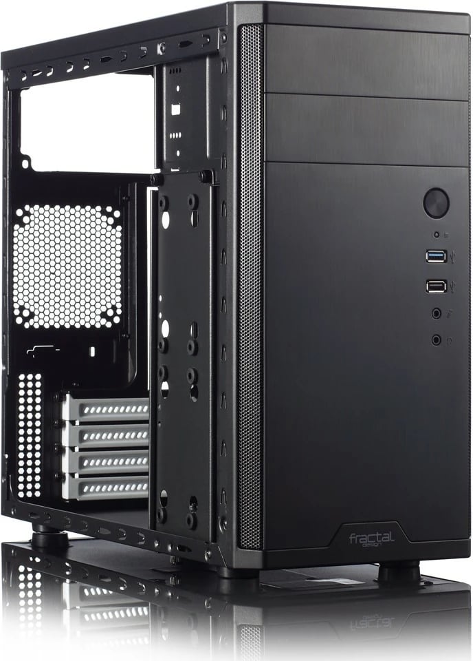 Kasë Fractal Design Core 1100, Mini Tower, micro ATX/Mini-ITX, e zezë Kasë Fractal Design Core 1100, Mini Tower, micro ATX/Mini-ITX, e zezë
