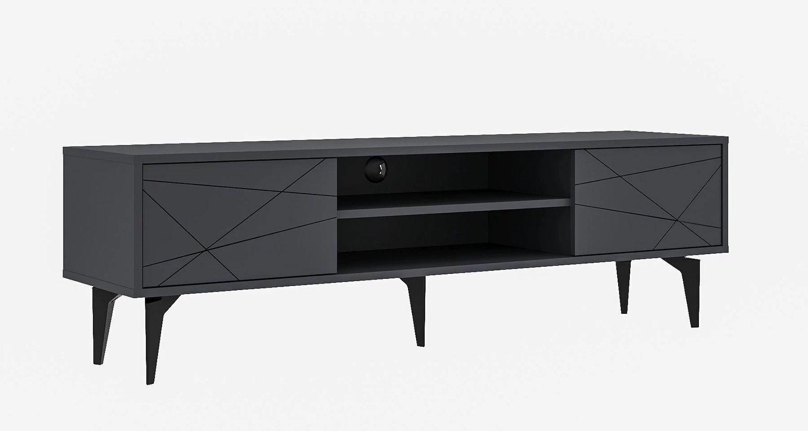 Komodë për TV, Skye Decor, Brendon, ngjyrë antracit