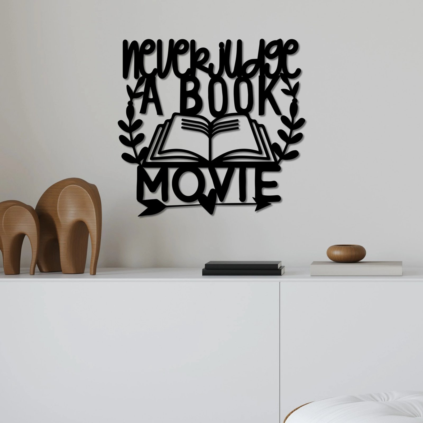 Aksesor dekorativ metalik për mur, Wallity, Judge Movie, ngjyrë e zezë, 50x47cm