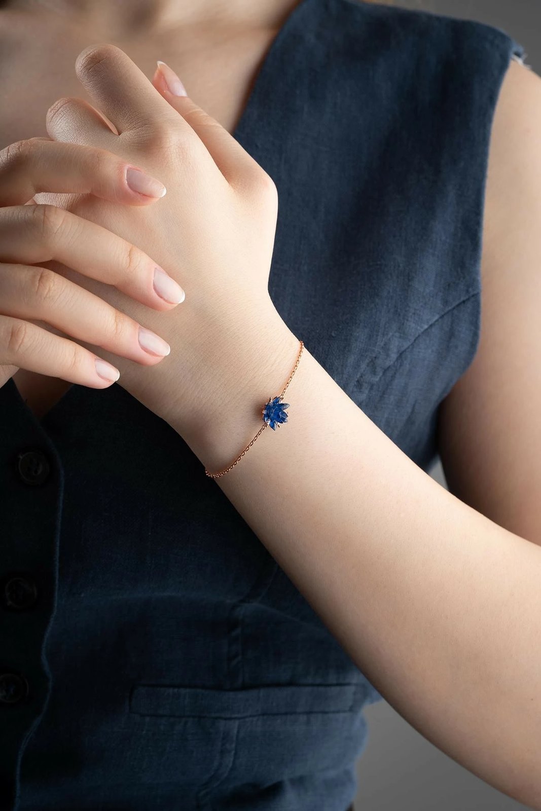 Byzylyk argjendi, ngjyrë rozë ari dhe kaltër e errët, Jumeon, NRZ999431