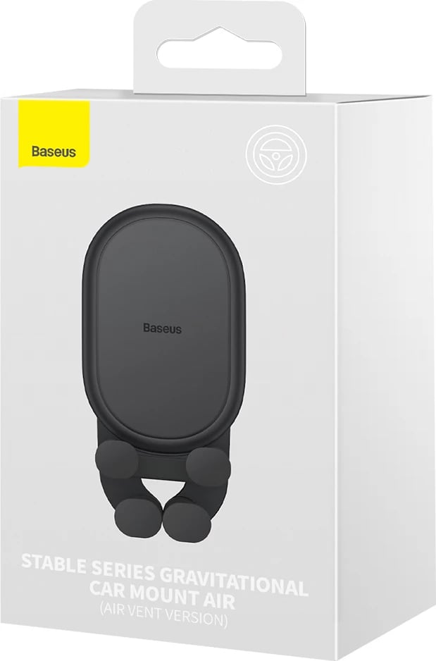 Mbajtës telefoni Baseus Stable Series SUWX020001 për grilë ajri, i zi