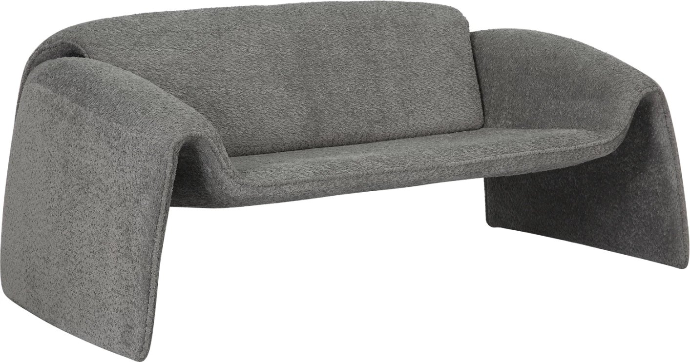 Divan 2-vendësh TREK FH9680.01 kornizë metali-gri pëlhurë 160x80x63Hcm