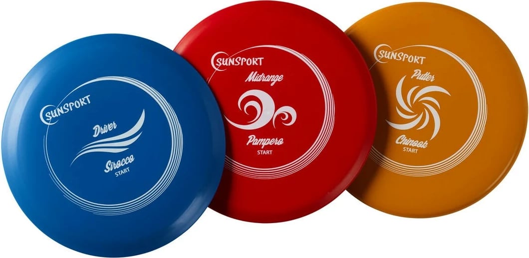 Set disqe disc golf Tactic Sunsport Start, 3 copë, multikolor
