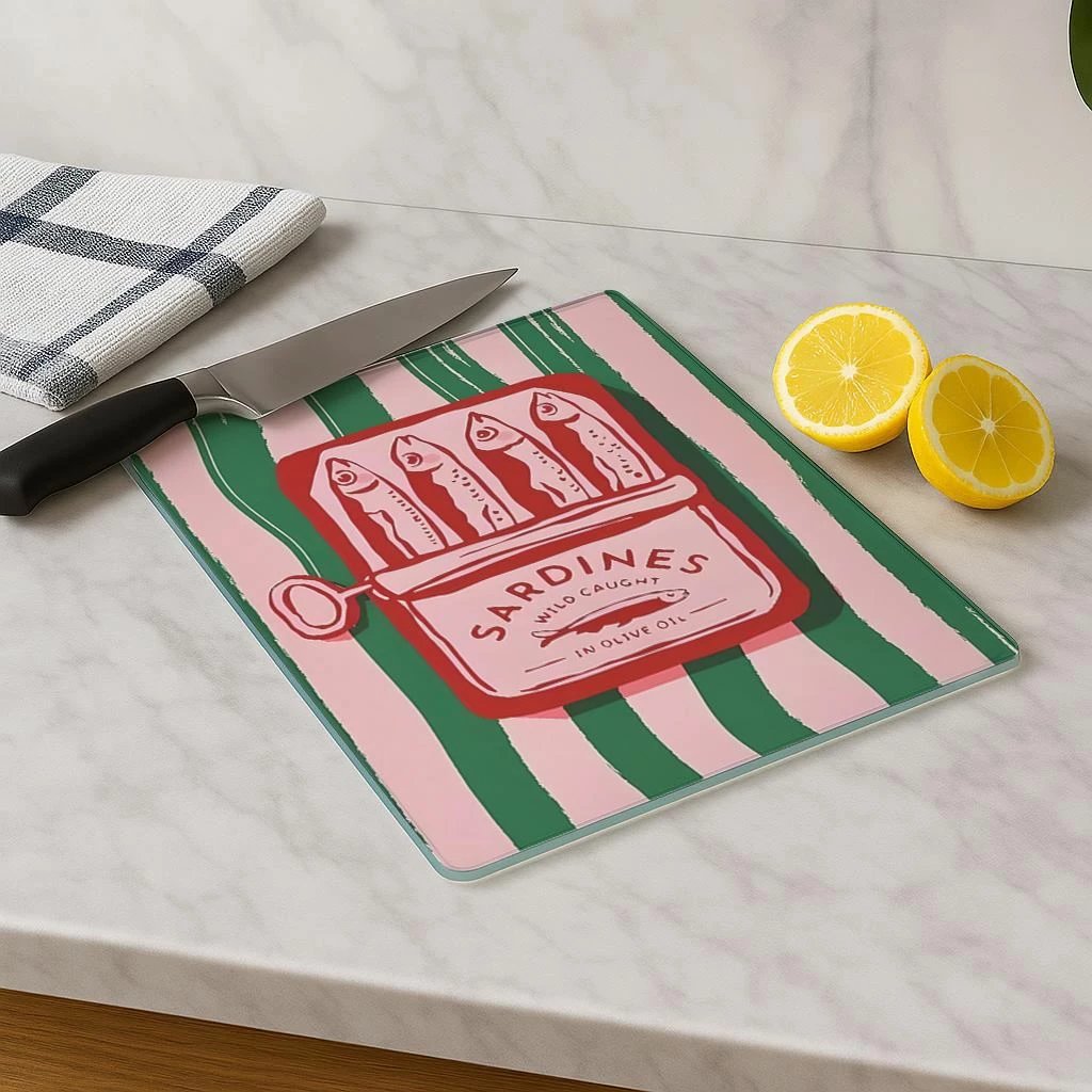 Dërrasë prerëse xhami Hermia, Kes-00042, 30x40cm