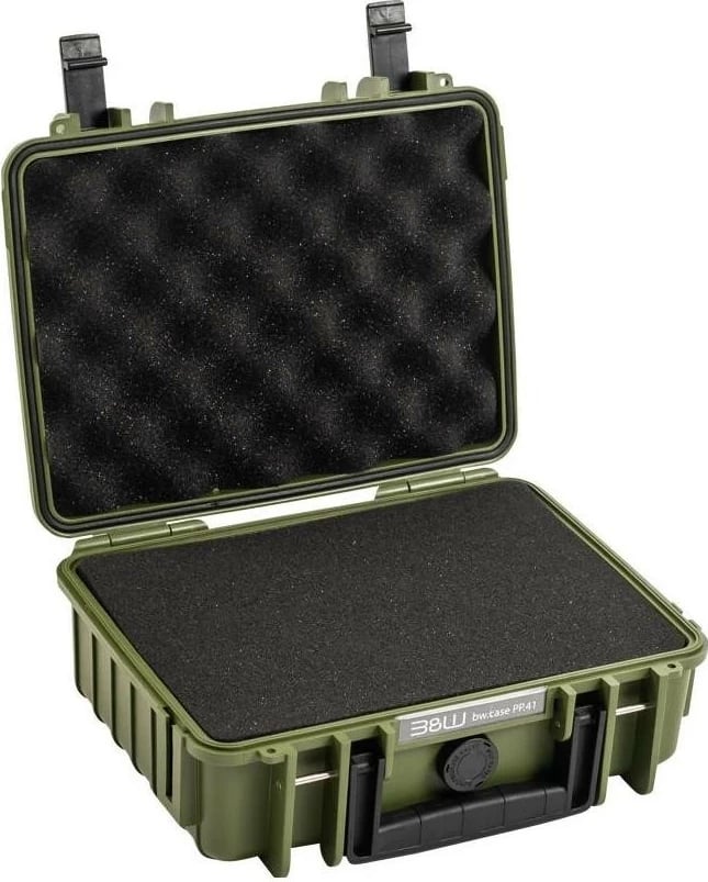 Kasë B&W Outdoor Cases Type 1000, polipropilen, për kamera, e gjelbër e errët