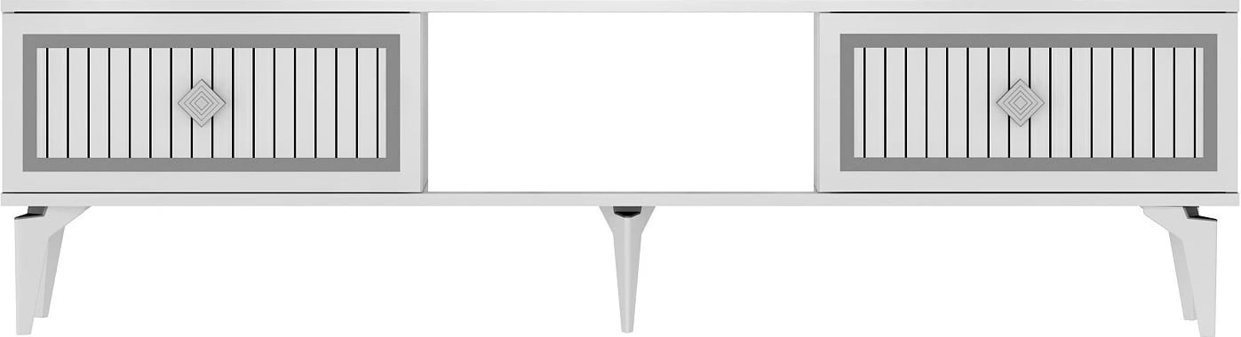 Komodë TV Hanah Home, Nil, e bardhë, argjend