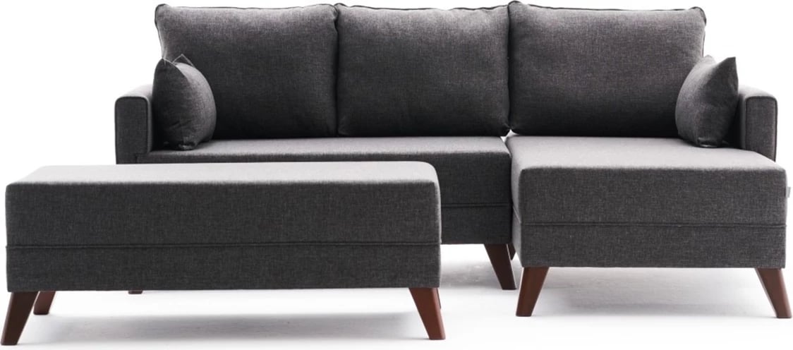 Kënd-sofë krevati Bella Mini, kënd i djathtë, ngjyrë antracit