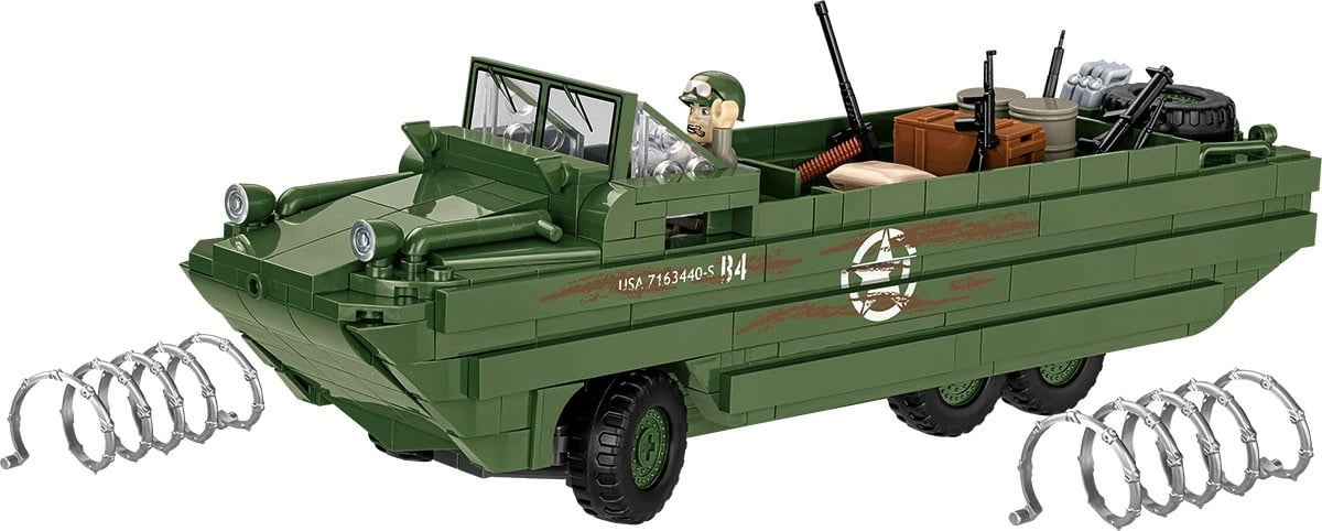 Set lodrash ndërtimi Cobi Klocki DUKW Amphibia, 508 pjesë, Jeshile Set lodrash ndërtimi Cobi Klocki DUKW Amphibia, 508 pjesë, Jeshile