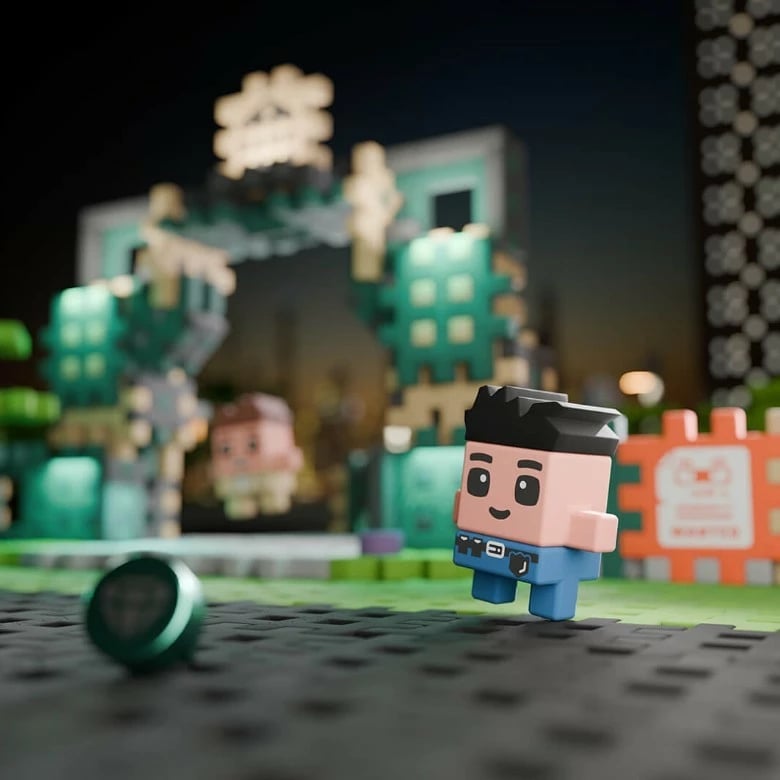 Set lodrash ndërtimi Marioinex Mini Waffle City Bank Heist, 148 pjesë, shumëngjyrëshe