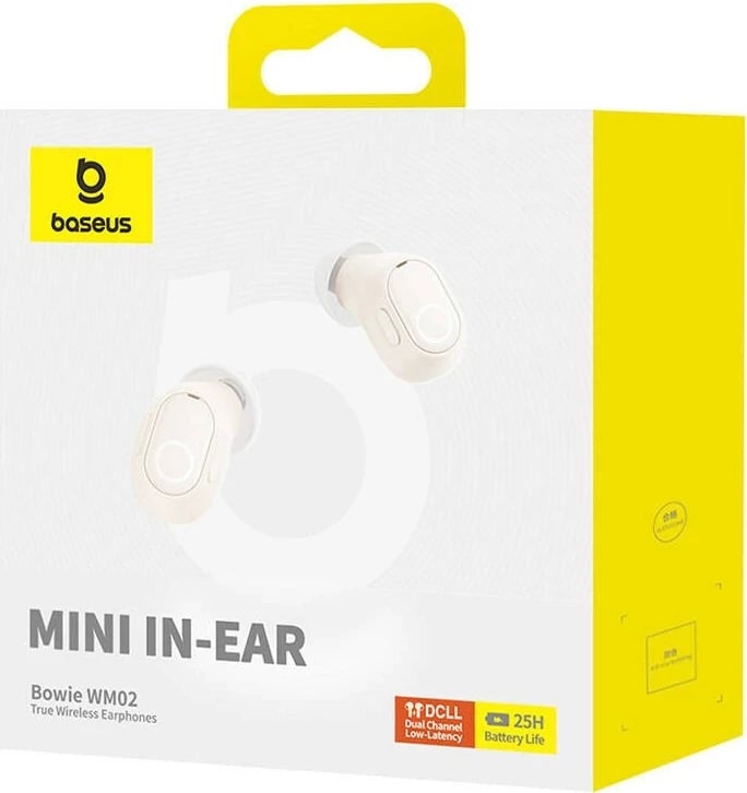 Kufje Baseus Bowie WM02 pa tela, True Wireless, me kuti karikimi, të bardha