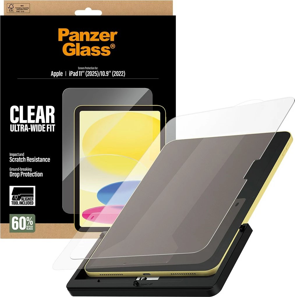 Mbrojtës xhami PanzerGlass për iPad 11th 11" (2025) transparent